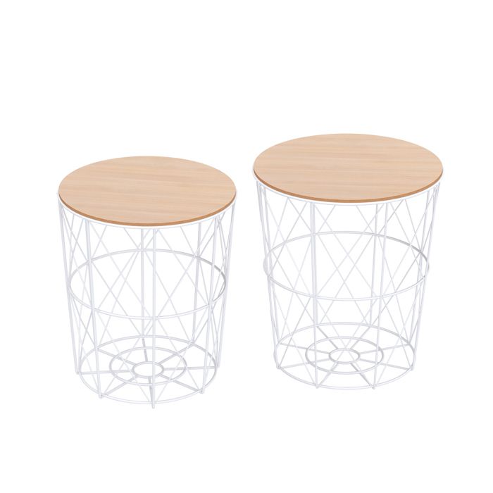 LivingArt24 Table Basse Table dappoint Table de Salon Lot de 2 Boogie Mat Anthracite cuivre