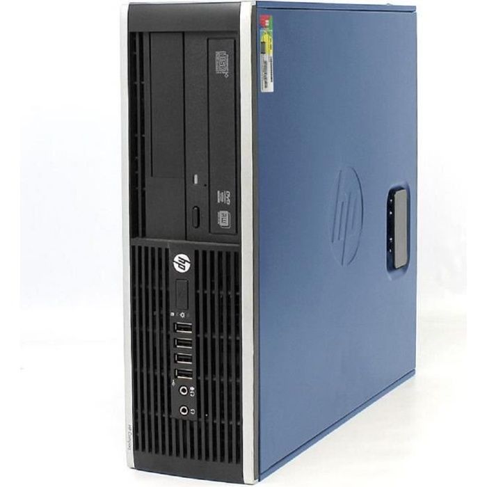 HP - PC de Bureau Compaq 6200 - Bleu Nuit - Dual Core - RAM 4Go - Stockage 320Go - Windows 10 Home avec Stickers - Reconditionné - Hewlett packard