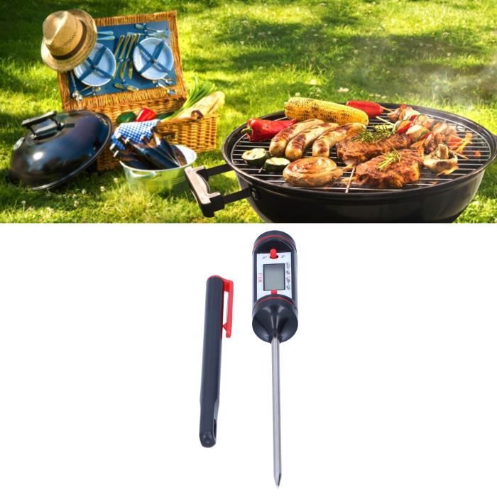 Thermomètre De Cuisine à Sonde Inox - Plage 0-120°C, Grand Cadran, Pour Viande, Barbecue, Pâtisserie