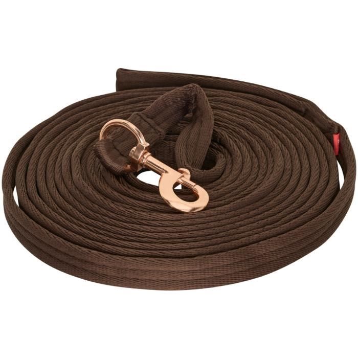 Longe pour longer cheval matelassée douce Imperial Riding Extra - walnut-walnut - TU