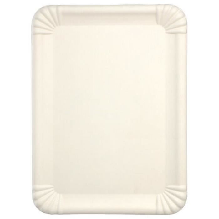 Professional Assiettes, Bagasse, 26 X 26 Cm, Carrées, Naturelles, 40 Pièces