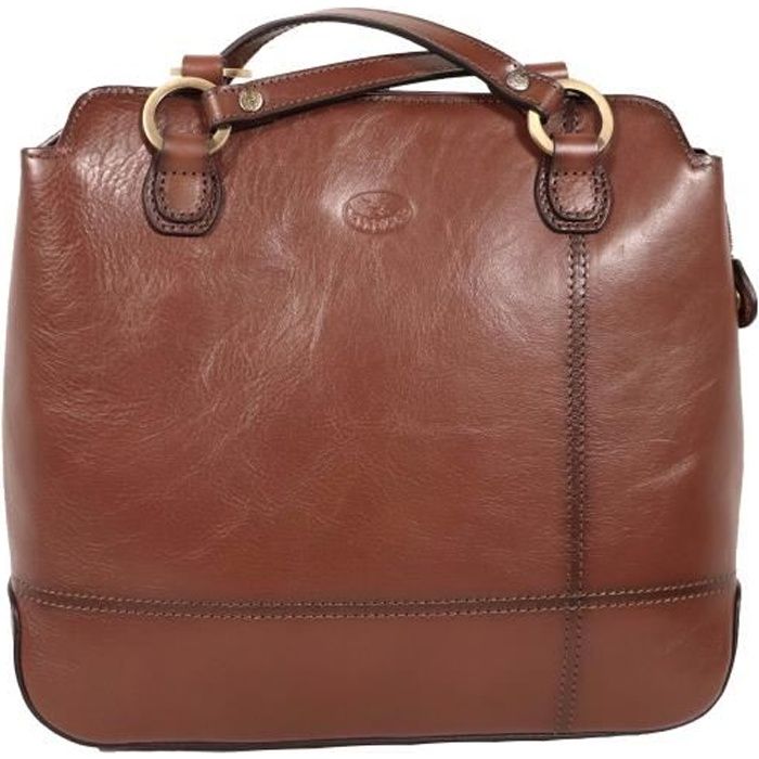 Sac à Bandoulière Convertible Sac à Dos Gave Lux - Cuir Véritable Made In Italy, 23x31x14 Cm - Poches Multiples, Bandoulière Amovible