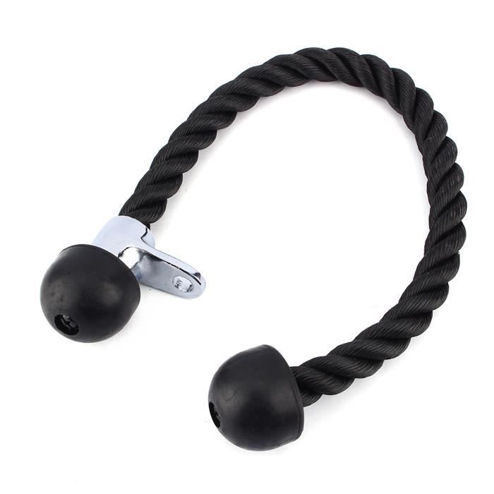 Rockible Corde à Triceps Pour Poulie – 60 Cm, Nylon, Charge Max 220 Lb – Pour Musculation Dos, Biceps, épaules