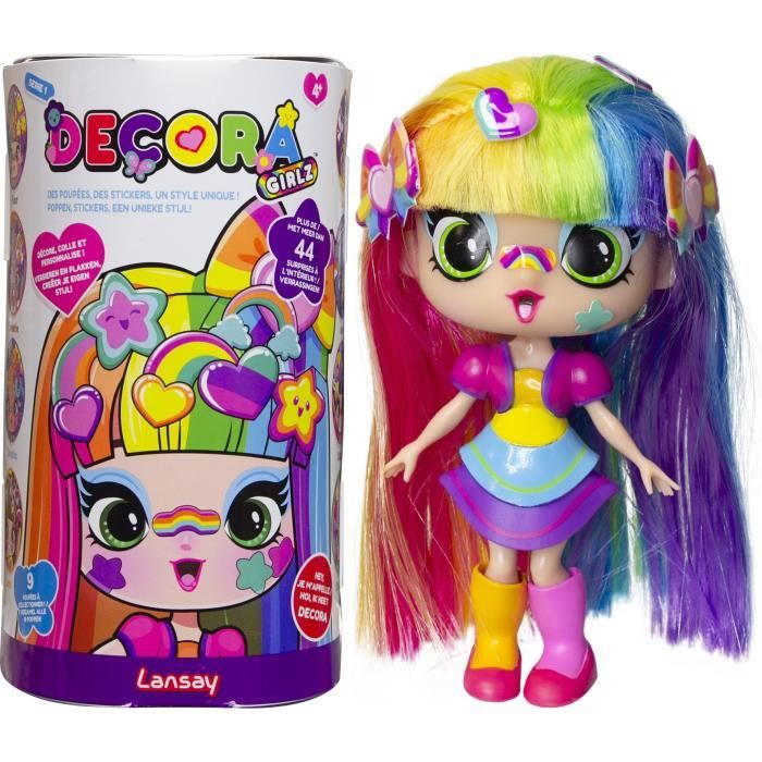 Poupée - LANSAY - 55101 - Decora Girlz - Minis Poupées Fashion À Personnaliser - Decora