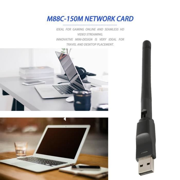 Adaptateur réseau sans fil wifi 150 m carte réseau usb pour pc portable wifi  récepteur antenne wi-fi dongle externe - Prix pas cher - Cdiscount