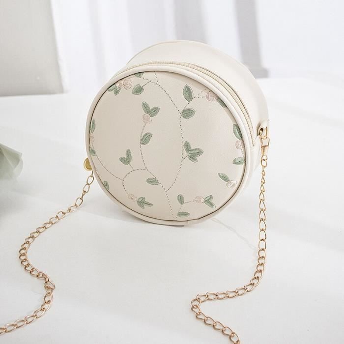 Sac main en dentelle pour femmes sacs bandouli re de marque de styliste sac main frais couleur unie petit sac rond