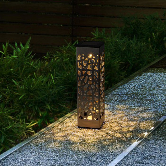 Lot 3 balises solaires - LUMISKY - ORGANIC INOX - LED blanc chaud - Inox - H31 cm - Eclairage jardin
