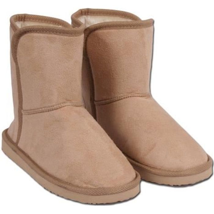 Bottes fourrées deals femme beige