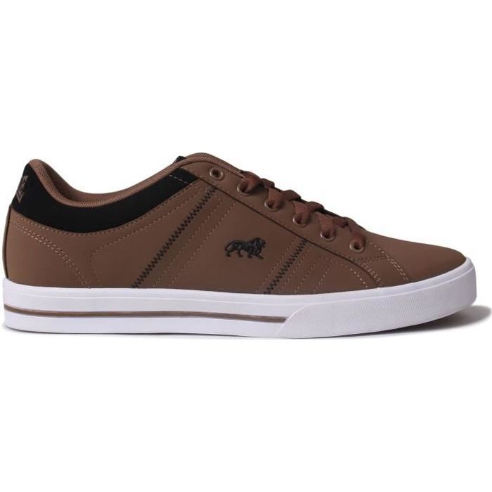Lonsdale Baskets Basses En Cuir Homme Marron Cdiscount Sport