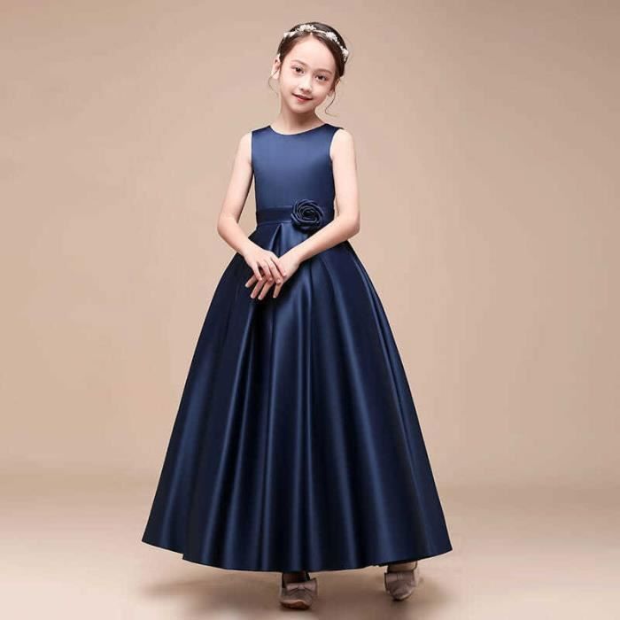 Satin Modele De Robe De Princesse Pour Petite Fille Robe Soirée