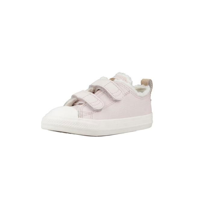 Converse Zapatillas Niña Modèle Chaussure Converse Modèle Chuck Taylor All Star Leasther & Sherpa Easy-on - Coleur Rose