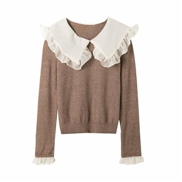 Pull femme col clearance claudine