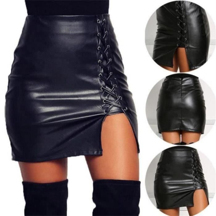 Jupe En Jean Taille Haute Avec Ourlet Festonné - Style Décontracté Femme (Cupshe, 90% Coton) - 4