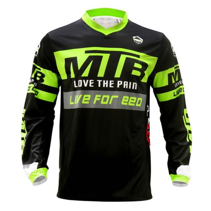 Maillot Cyclisme Manches Longues Homme HEATPOWEOK - Tissu Respirant, Séchage Rapide - Pour VTT, Route, Motocross - Inclus Lunettes Et Gants - 4
