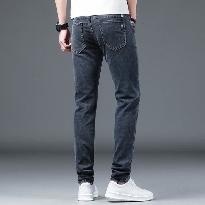 Jean Homme Wrangler Marron-tab Denim Bleu - Taille 32-33 X 30,5 - Coupe Droite - Occasion Très Bon état