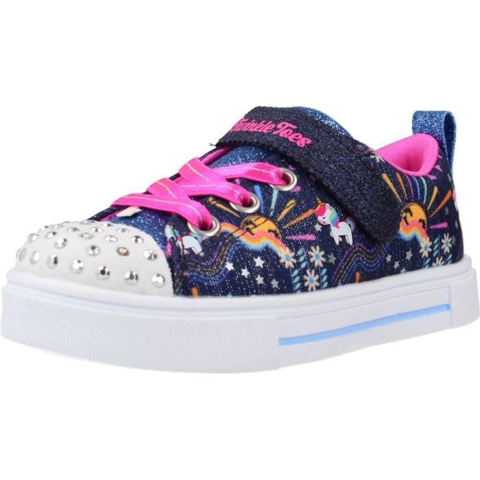 Skechers Chaussure Skechers Modèle Twinkle Sparks - Coleur Bleu