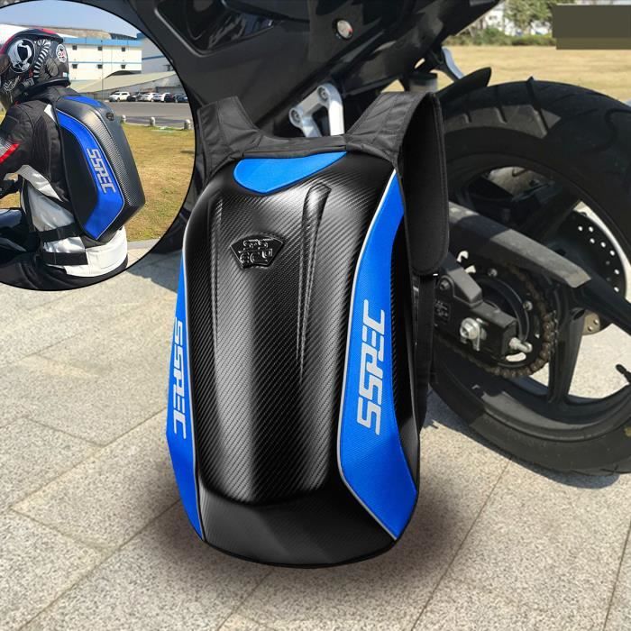 NEUFU Sac À Dos Moto D'équitation Bicyclette Sports Randonnée Camping Coquille Dure Kawasaki Tortue Sac Bleu