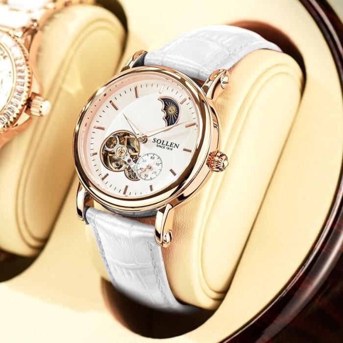 Montre Femme Phase de lune creuse Montre m canique automatique