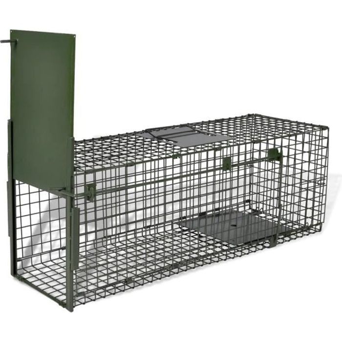 Attrape à animaux Cage piège pour animaux chats chiens lapins avec 1 porte