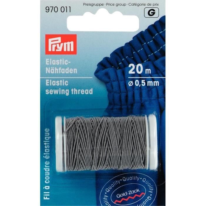 Fil élastique Prym 0.5mm X 20m - Gris Clair Pour Couture Et Tricot