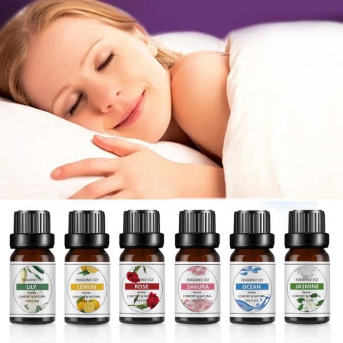 Meilleurs prix pour 100% Huile Essentielle Pure, 6 x 10 ml Naturelles Avec sakura, lily, jasmine, lemon, rose, ocean