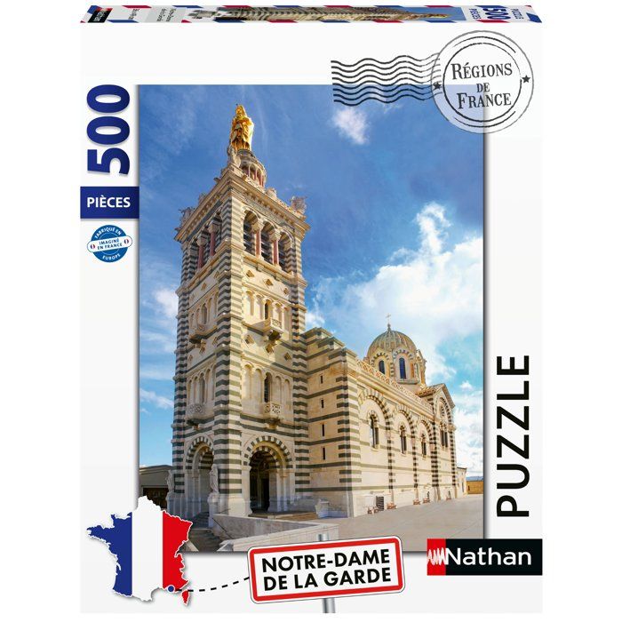 Puzzle 500 pièces : Notre Dame de la Garde Collection Régions de France Ravensburger Nathan - vue 2