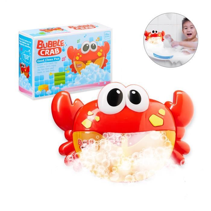 Relaxdays Badewannenspielzeug Krabbe, mit Musik, Kinder Badespielzeug  Schaum, Seifenblasen, ab 3 Jahre, Kunststoff, rot - - Achat / Vente  Badewannenspielzeug Krabbe - - Cdiscount