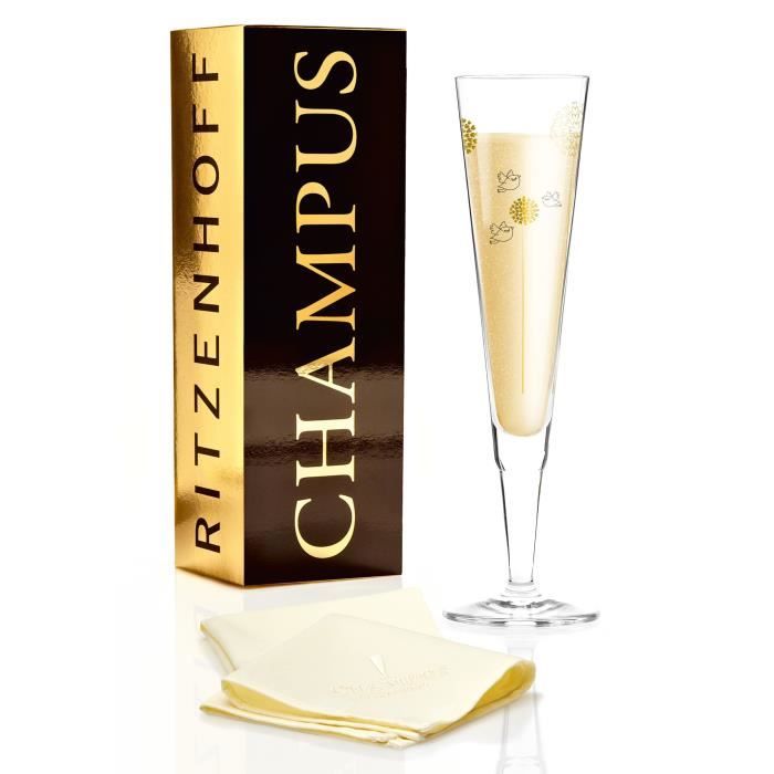 RITZENHOFF Flûte à Champagne 200 Ml Fashion Femme En Robe - Verre Cristal Fabriqué En Allemagne