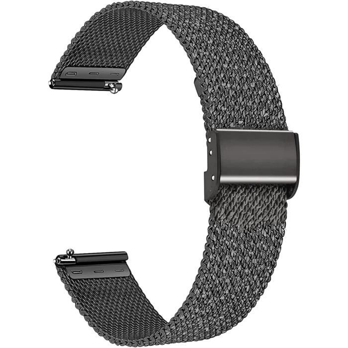Bracelet Montre Éclatant Aliwisdom 18/20/22mm - Brillants Strass Métal - Compatible Smartwatch & Montre Connectée Femme