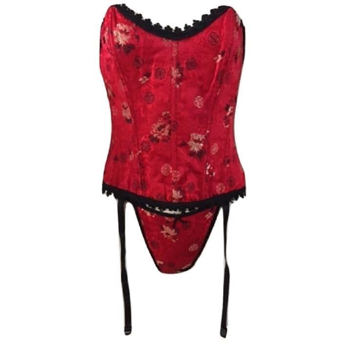 Bustier rouge et noir clearance