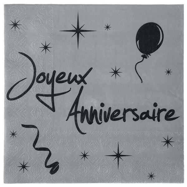Serviette De Table Joyeux Anniversaire Gris Et Noir X Ref 4769 Achat Vente Decors De Table Cdiscount Serviette De Table Joyeux Anniversaire Gris Et Noir X Ref 4769 Achat Vente Decors De Table Cdiscount