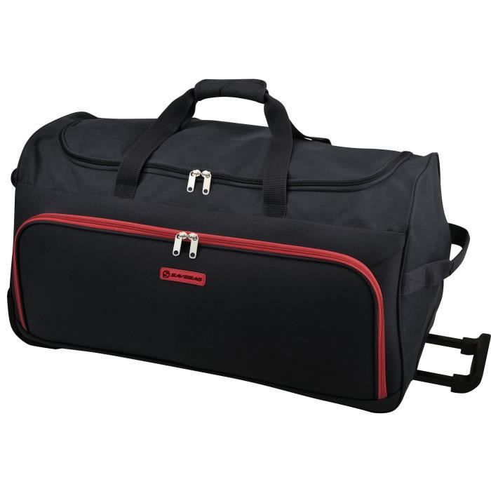 SAVEBAG Sac de voyage roulettes MILLENIUM 70cm Noir Rouge