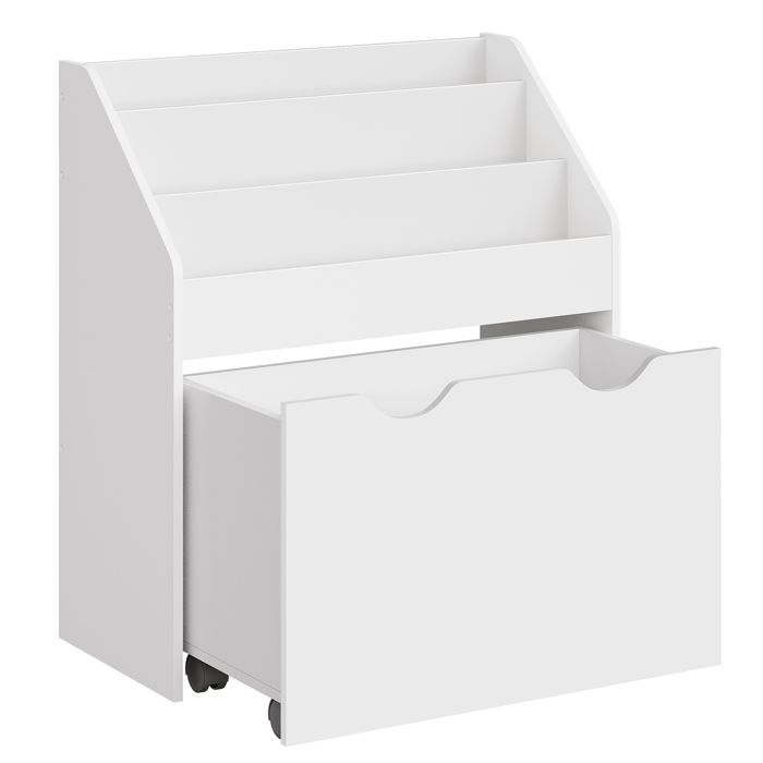 Meuble de rangement pour jouets - SONGMICS - 3 compartiments - Blanc nuage