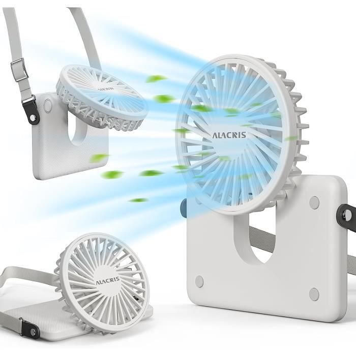 Mini Ventilateur Portable USB – Rechargeable, Pliable, Rose, 3 Vitesses, A+++