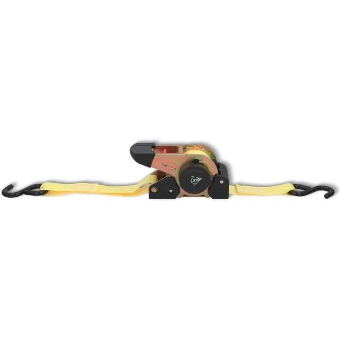 4 Sangles D'arrimage Avec Cliquet - 6 M, 35 Mm, 2000 Kg - Polyester Orange - Norme DIN - Pour Remorque, Fourgon, Toit