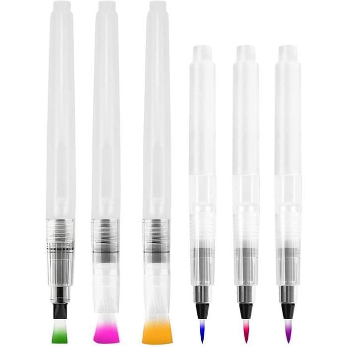 3 Stylos Pinceaux à Eau Rechargeables HAPINARY - Pour Effets Aquarelle Facile - Pratique Et Portable
