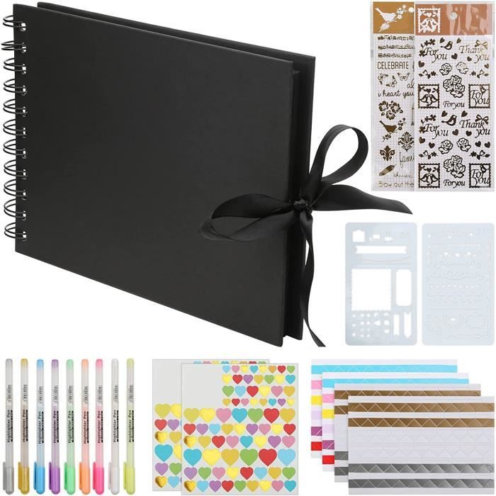 HC Album Photo Scrapbooking A5 Album Photo Vierge de 60 Pages avec 9