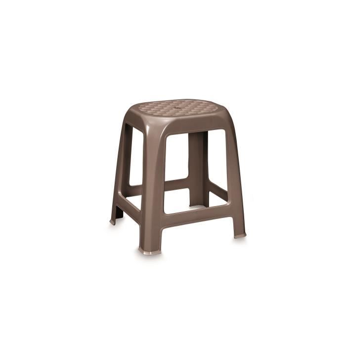 Tabouret - STEFANPLAST - Elfo - Contemporain - Plastique - Résine - Taupe Tabouret - STEFANPLAST - Elfo - Contemporain - Plastique - Résine - Taupe