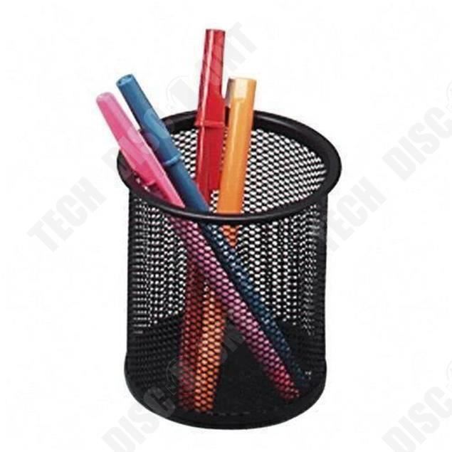 LAAT Maille de Métal Pot à Crayons Solide Couleur Multifonction Porte-stylo pour Apprendre Bureau 