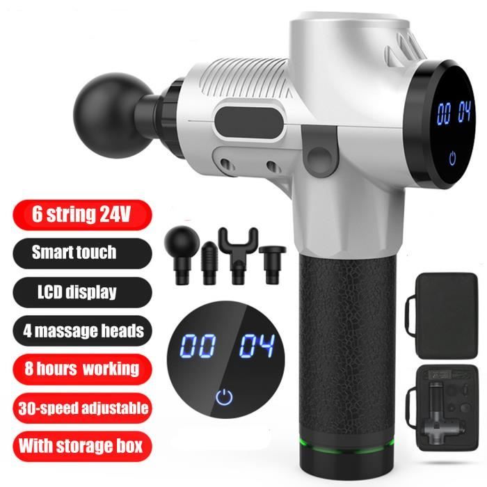 Appareil De Massage Vibration Pistolet Marteau Pr Therapie Muscle Dos Cou Jambe Gris Achat Vente Appareil De Massage Cdiscount