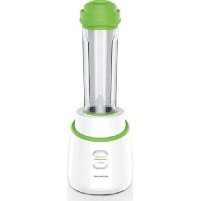 THOMSON - THBL962V - Blender sous vide - 0.6 Litres - 4 Lanes en Acier Inoxydable - Puissance 250W - Coloris Blanc / Vert