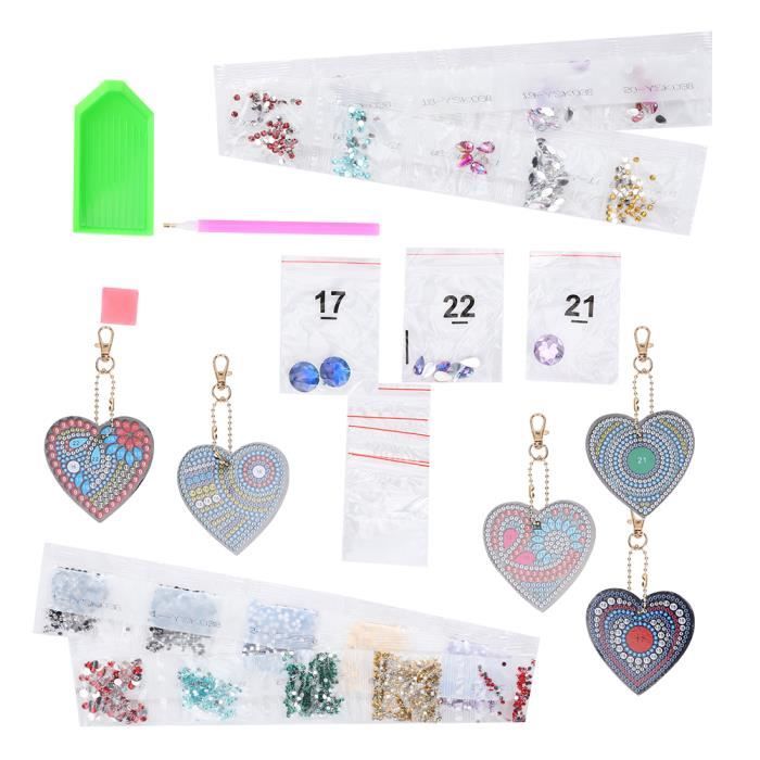 32 Kits Porte-clés Diamant Peinture Halloween - DIY Double Face, Motifs Citrouille, Fantôme, Sorcière, Pour Enfants Et Adultes - 11