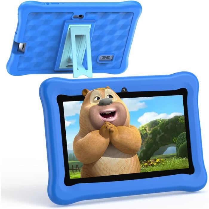 Lexibook LapTab MFC140FR – Ordinateur Tablette Tactile Enfant 7 Pouces Rotatif, Android Avec Contrôle Parental, Idéal Pour Apprendre Et S'amuser En Toute Sécurité