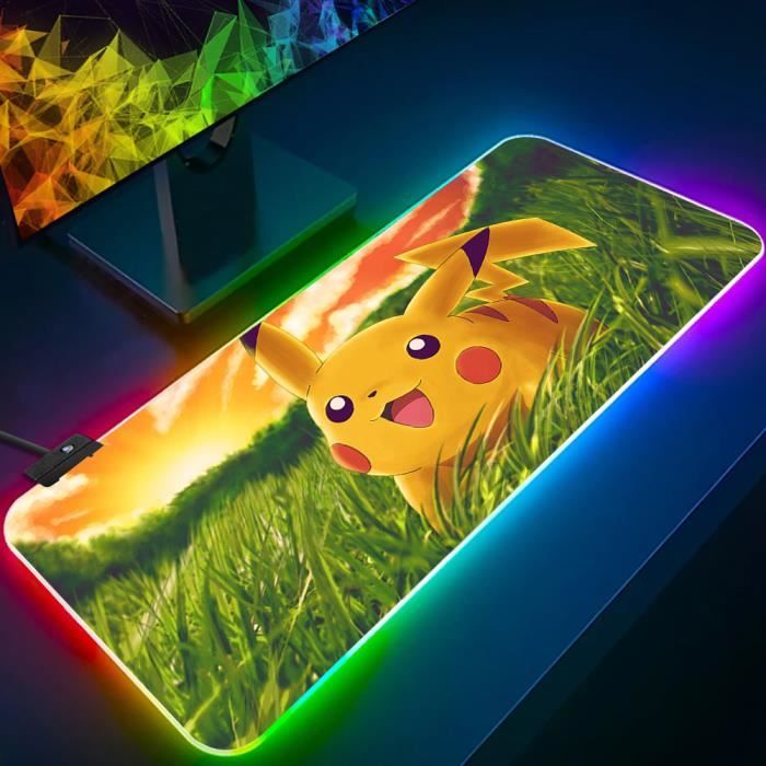 Mignon Pokemon Pikachu RGB Pc Gamer clavier tapis de souris tapis de