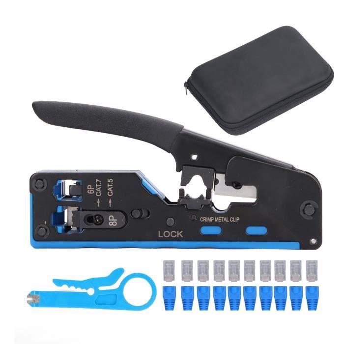 CHE kit d'outils de sertissage RJ45 Pass Through Kit d'outils de ...