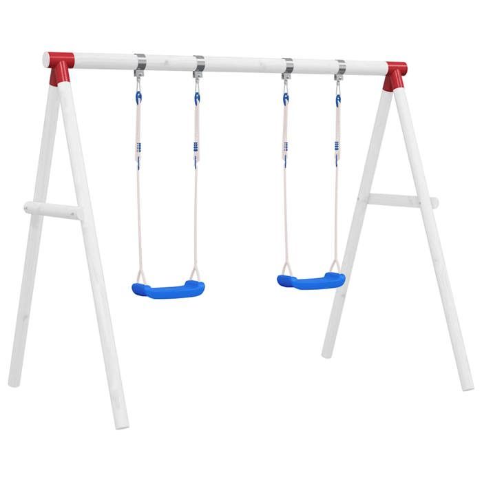 vidaXL Sièges de balançoire avec cordes 2 pcs bleu 38x16 cm PE 92306
