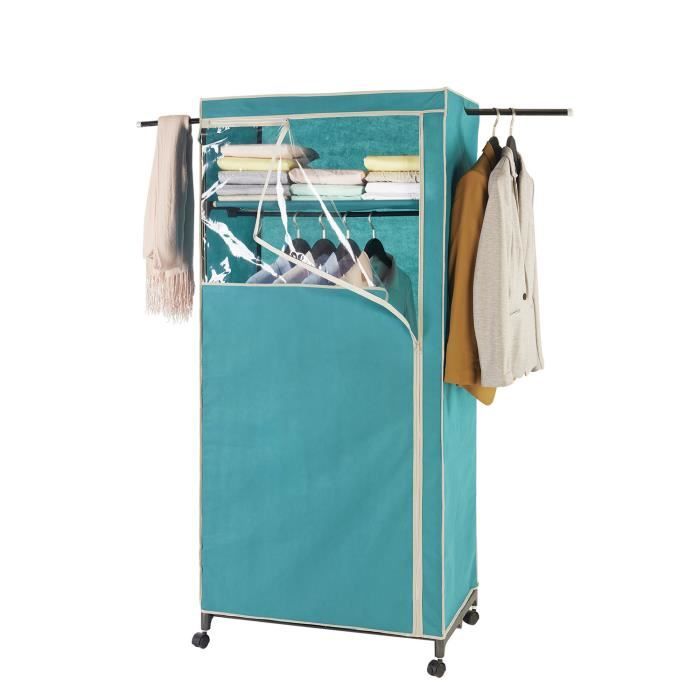 Armoire Penderie Breeze Housse En Plastique Et Tissu 75 X H 166 Cm Achat Vente Penderie Mobile Armoire Penderie Breeze Soldes Cdiscount