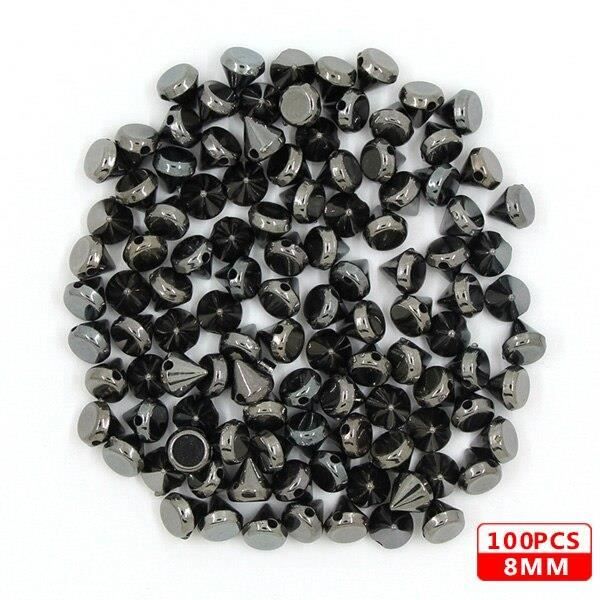 100 Pièces Rivets Roue Plastique 6mm Noir - Goujons Décoration Jante Voiture Style Tuning
