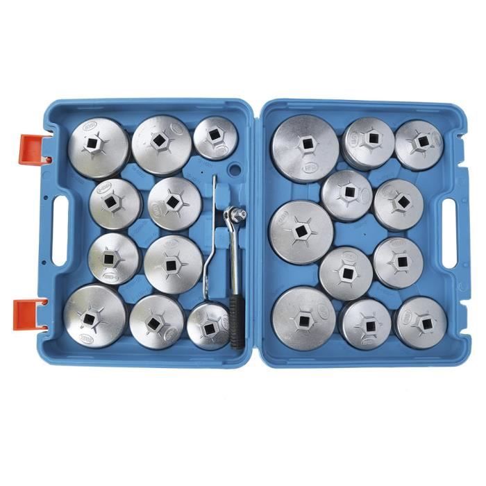 Zerone Jeu de clés pour filtre à huile 23pcs Kit d'Outils de Dissolvant  Adaptateur de Douille de Retrait de Clé de Filtre à - Cdiscount Auto