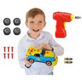 Jeu De Construction Amovible Voiture Le Camion Bricoleur - Kit de construction de voiture de course pour enfants TG642 – 30 pièces-1